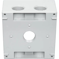 TEDDICO Teddico DTB-75V BWF DTB-75V Deep Two Gang Outlet Box with 5 Threaded Outlets