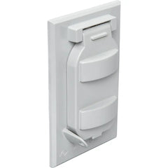 TEDDICO Teddico FCL-62V BWF Single-Gang Vertical Cover Duplex Receptacles