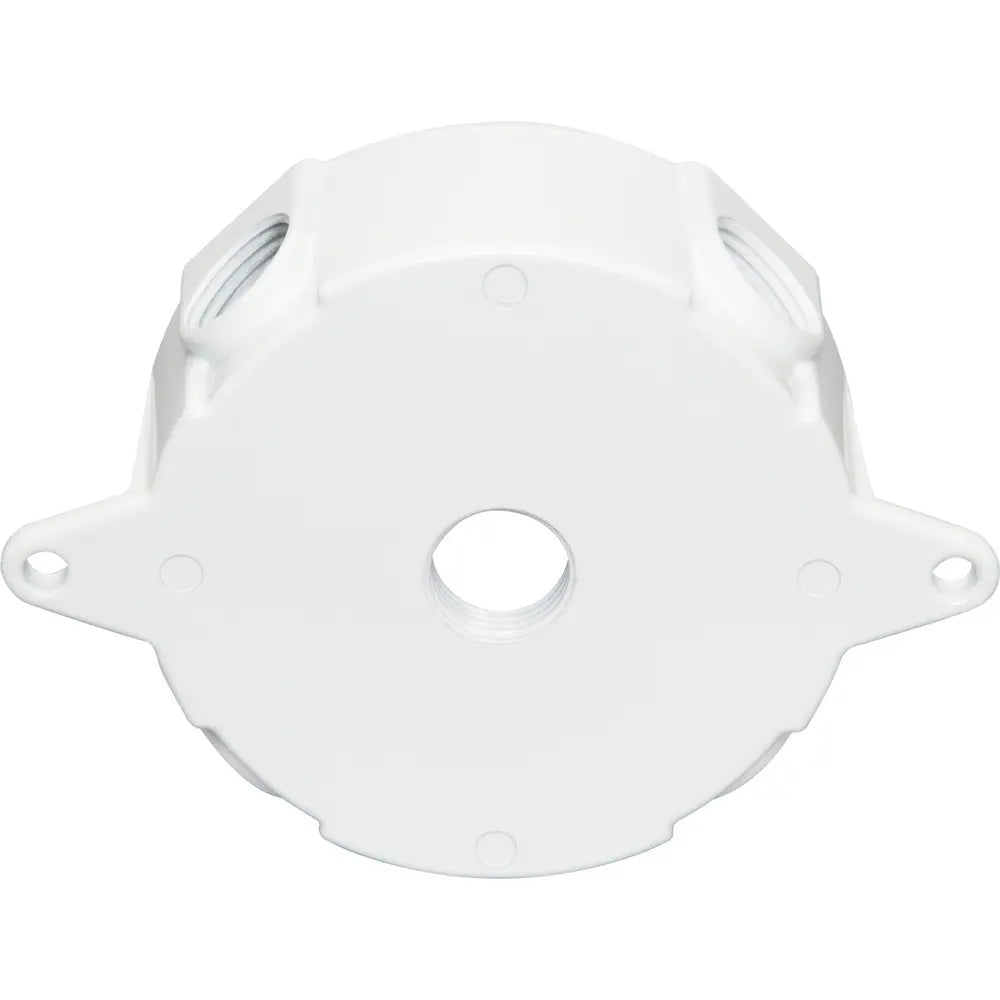 TEDDICO Teddico RB-5WV Round Weatherproof Outlet Box, 5 Holes, White