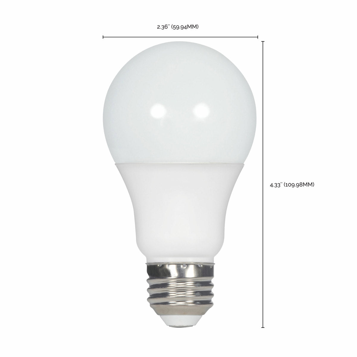 SATCO-NUVO Satco S29593 9.5 Watt A19 LED Lamp - Frosted - 2700K - Medium Base - Non-Dimmable