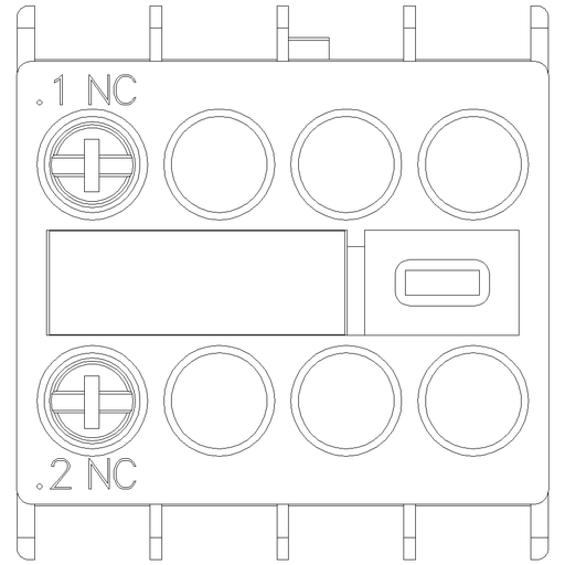 SIEMENS Siemens 3RH29111HA01 230 Volt 6 Amp 1NC Screw Terminal Contactor Auxiliary Switch Block