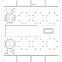 SIEMENS Siemens 3RH29111HA01 230 Volt 6 Amp 1NC Screw Terminal Contactor Auxiliary Switch Block