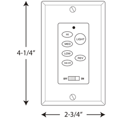 PROGRESS Progress P2631-30 AirPro Collection Ceiling Fan Wall Control