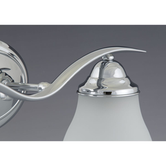 PROGRESS Progress P3192-15 Trinity Collection Three-Light Polished Chrome Etched Glass Traditional Bath Vanity Light