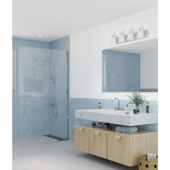 PROGRESS Progress P2709-09 Gather Collection Four-Light Brushed Nickel Etched Glass Traditional Bath Vanity Light