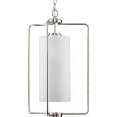 PROGRESS Progress P500333-009 Merry Collection One-Light Brushed Nickel 15 Inch Pendant Light