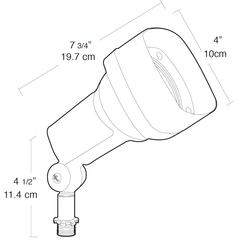 RAB DESIGN LIGHTING Rab Design Lighting LF20A Floodlight Fixture 75 Watt 4 x 7-3/4 Inch Replacement MPN