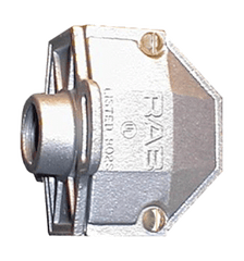 RAB DESIGN LIGHTING Rab Design Lighting R15U 1/2 Inch Natural Die-Cast Aluminum Thru Wall Box