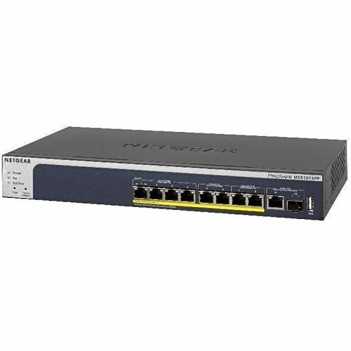 NETGEAR Netgear MS510TXPP 8-Port Multi-Gigabit Ethernet PoE+ Smart Switch with Dedicated 10-Gigabit Uplink Ports