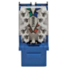 NEXTSPEED NEXTSPEED HXJ6B24 NEXTSPEED Xcelerator Cat 6 Jack Thermoplastic 8-Port T568A/T568B 100 Ohm Blue
