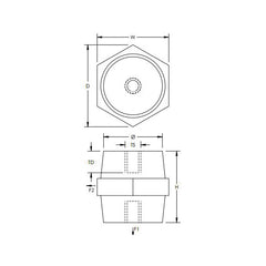 NVENT ERIFLEX nVent 559671 nVent ERIFLEX 559671 ERI4 ISO/Imperial Thread Low Voltage Insulator 2000 VAC