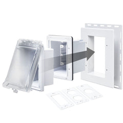 HUBBELL Hubbell Electric MR420CW Extra Duty In-Use Recessed Rectangular Weatherproof Cover 1 Gang 2-3/4 in D