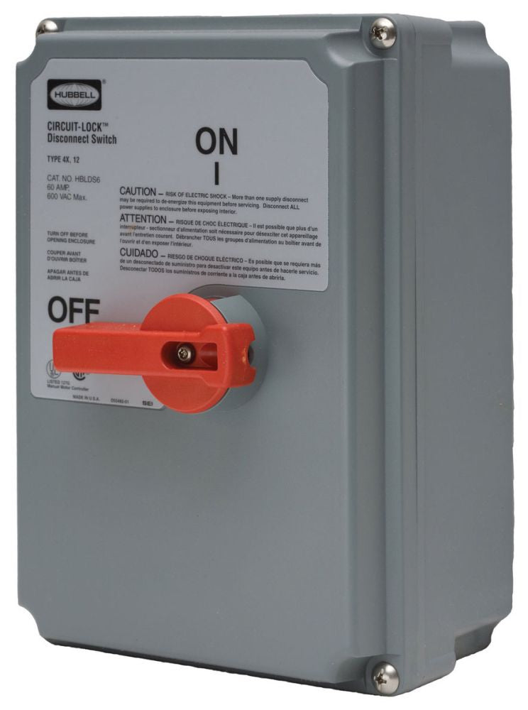 HUBBELL Hubbell HBLDS10 Disconnect Switch 100A Unfused 4X