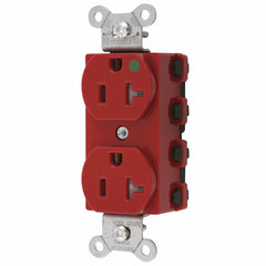 HUBBELL WIRING Hubbell Wiring Device - Kellems SNAP8300RTRA Straight Blade Devices, Receptacles, Duplex, SNAPConnect, Hospital Grade, Tamper Resistant, 20A 125V, 2-Pole 3-Wire Grounding, 5-20R