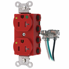 HUBBELL WIRING Hubbell Wiring Device - Kellems SNAP8300RTRA Straight Blade Devices, Receptacles, Duplex, SNAPConnect, Hospital Grade, Tamper Resistant, 20A 125V, 2-Pole 3-Wire Grounding, 5-20R
