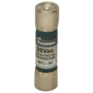 EATON Bussmann MIC-3 MIC Series Fast Acting Supplemental Fuse Pin Indication Fiber Tube 3A 250VAC Color Code Green