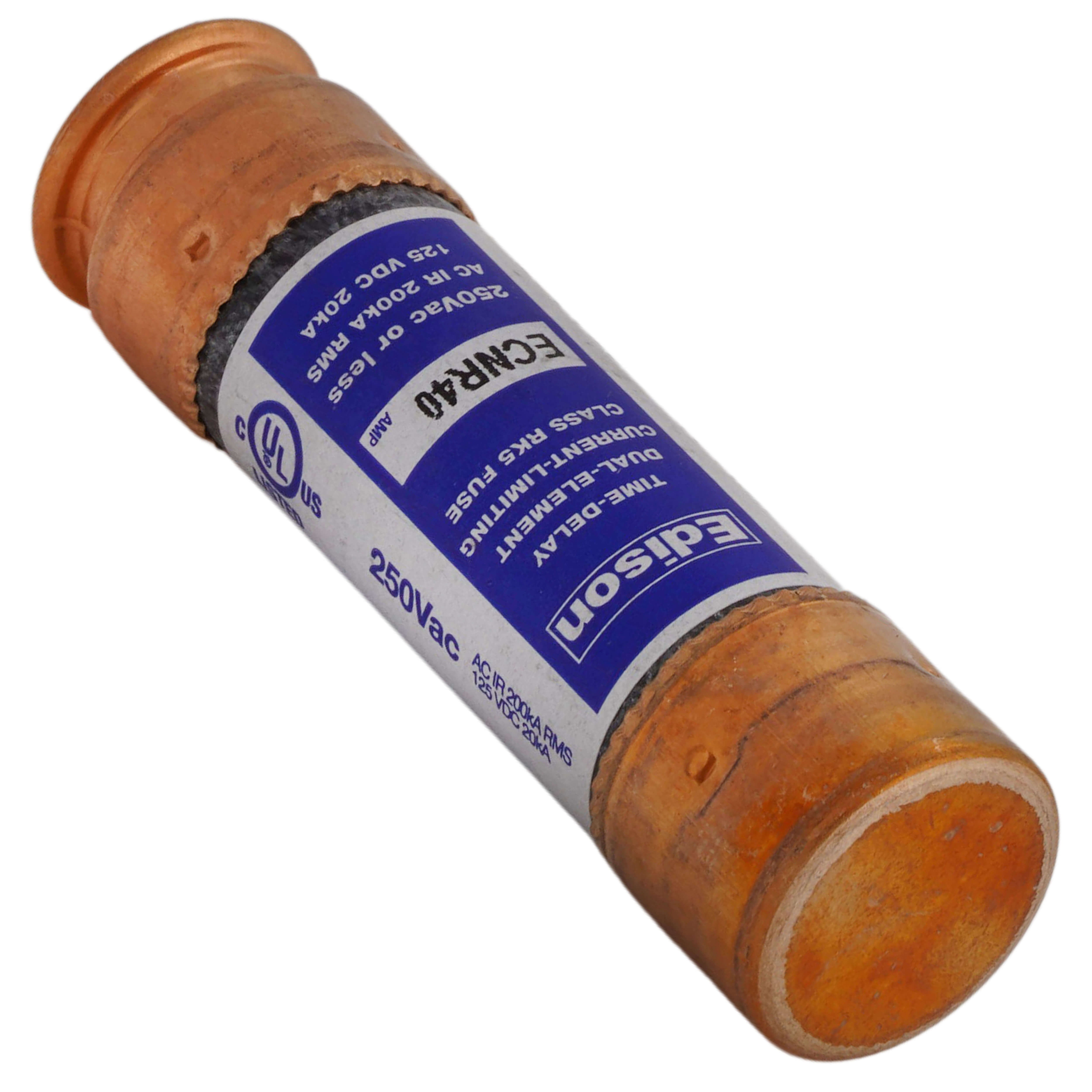COOPER BUSSMANN Edison ECNR40 Time Delay Fuse 40A 250V/125V 200kAIC RK5