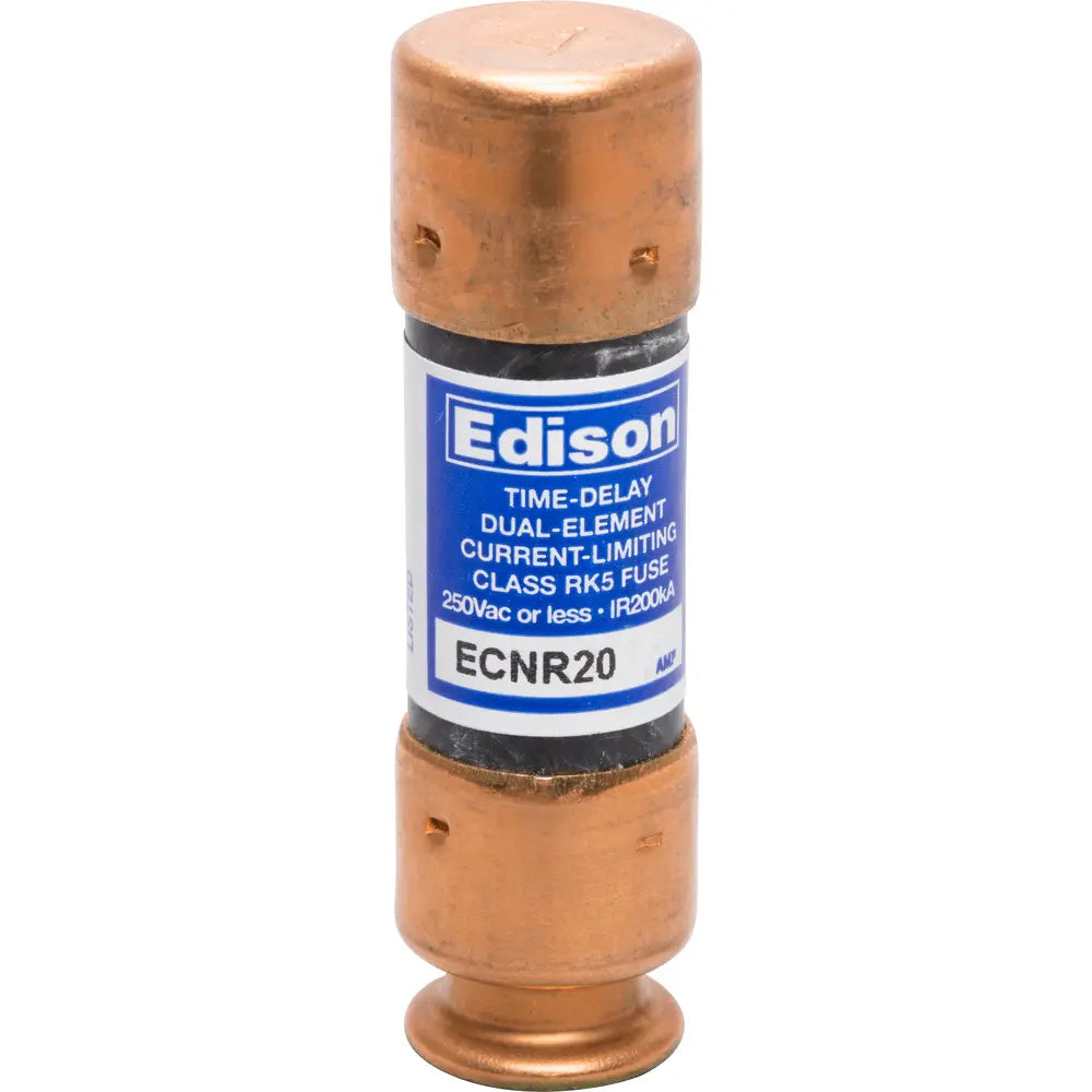 COOPER BUSSMANN Edison ECNR20 20A ECNR Time-Delay Fuse, Class RK5, 250 VAC, 200 kAIC, Dual-Element