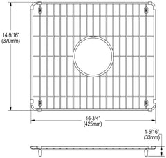 ELKAY Elkay LKBG1715SS Bottom Grid Stainless Steel 16-3/4 x 14-9/16 x 1-5/16
