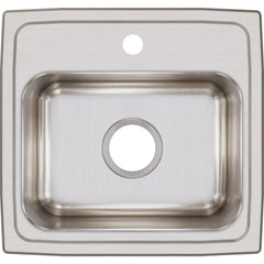 ELKAY Elkay LR17161 Lustertone Classic Stainless Steel 17 x 16 in. 1 Hole Single Bowl Drop-in Sink