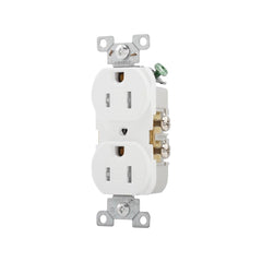 EATON Cooper Wiring Device TRCR15W 3-Wire 2-Pole Commercial/Specification Grade Tamper-Resistant Standard Heavy-Duty Straight Blade Duplex Receptacle 125-Volt 15-Amp NEMA 5-15R