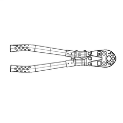 BURNDY Burndy MD6 Crimper, Installs #14-4/0 AWG, BG & D3 Grooves