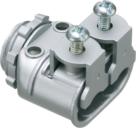 ARLINGTON Arlington SG3838 Duplex Saddle Grip Connector 3/8 in Trade 1/2 in Knockout