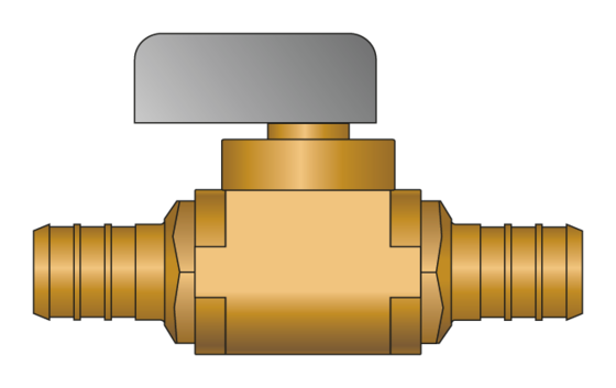 HEATLINK Heatlink 23705NL 1/2 PEX Straight No Lead Brass Ball Valve