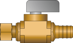 HEATLINK Heatlink 23905NLB 1/2 inches PEX × 1/4 inches O.D. No Lead Straight Ball Valve
