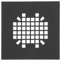 SIOUX CHIEF Sioux Chief 827-2SMQPK1 Strainer 19 Ga 4.25 Matte Black Finish Snap Sq