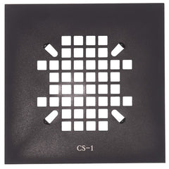 SIOUX CHIEF Sioux Chief 827-2SMQPK1 Strainer 19 Ga 4.25 Matte Black Finish Snap Sq
