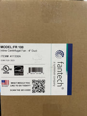 SYSTEMAIR SYSTEMAIR 411330A Fantech 411330A FR 100 Inline Duct Fan