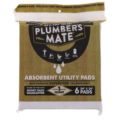 RECTORSEAL Rectorseal 97260 Plumber's Mate Absorbent Utility Pads 6 Pack Replacement MPN