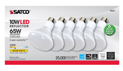 SATCO-NUVO Satco S9022 BR30 LED 10 Watt 3000K Dimmable 6-pack