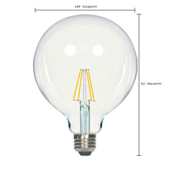 SATCO-NUVO Satco S9565 5.5 Watt G40 LED; Clear; Medium Base; 2700K; 500 Lumens; 120 Volt