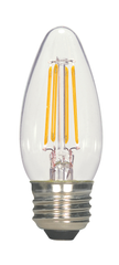 SATCO-NUVO Satco S9567 2.5 Watt B10 LED Candle Clear Medium Base 2700K