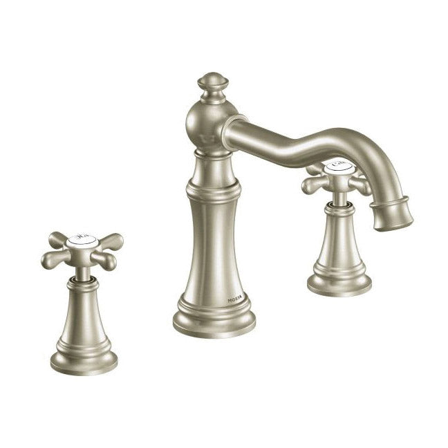 MOEN Moen TS22101BN Weymouth 2-Handle High-Arc Roman Tub Faucet Trim Kit in Brushed Nickel