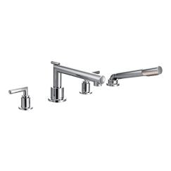 MOEN Moen TS93004 Arris Chrome two-handle roman tub faucet includes hand shower