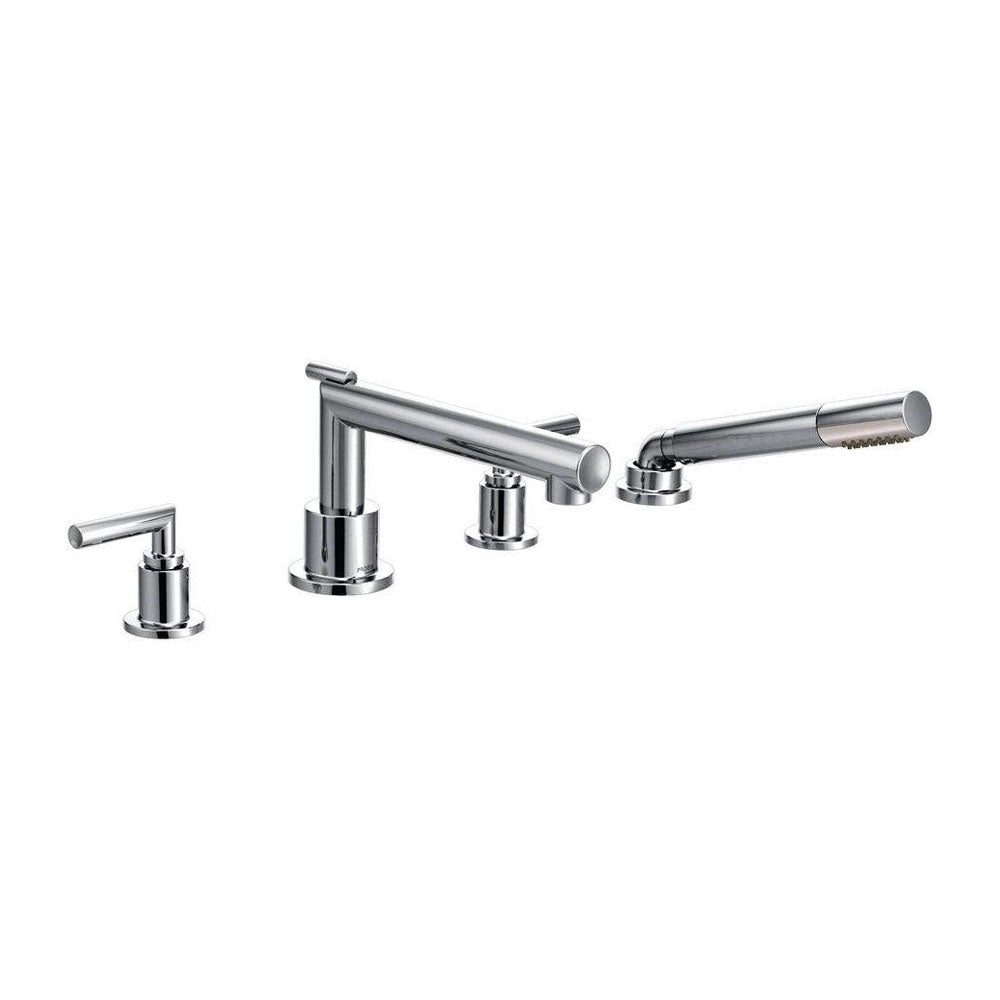 MOEN Moen TS93004 Arris Chrome two-handle roman tub faucet includes hand shower