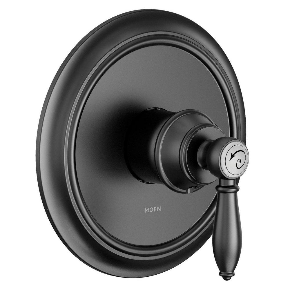 MOEN Moen UTS23210BL Weymouth Single Handle Pressure Balancing Valve Trim in Matte Black
