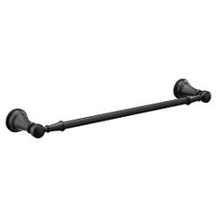 MOEN Moen YB8418BL Weymouth 18 in. Towel Bar in Matte Black