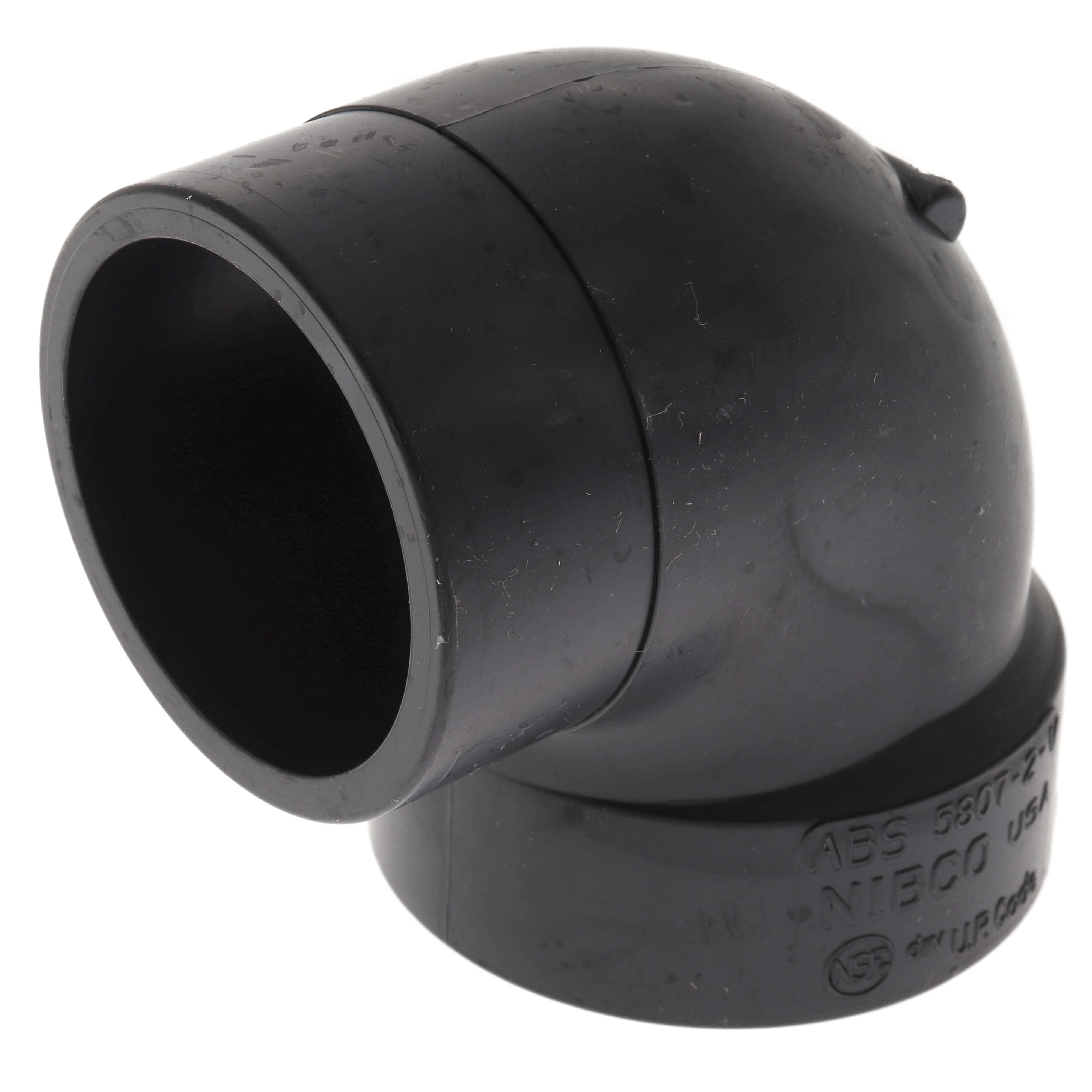 NIBCO Nibco I057400 1-1/2 Spigot x Hub ABS DWV 90 Street Vent Elbow 58072V
