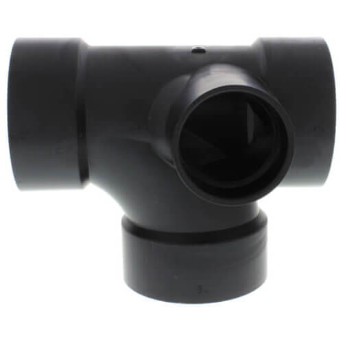 NIBCO Nibco I500350 3 x 3 x 3 x 2 Hub ABS Sanitary Tee with 90 Right Inlet 5872