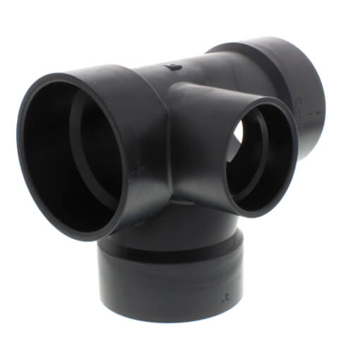NIBCO Nibco I500350 3 x 3 x 3 x 2 Hub ABS Sanitary Tee with 90 Right Inlet 5872