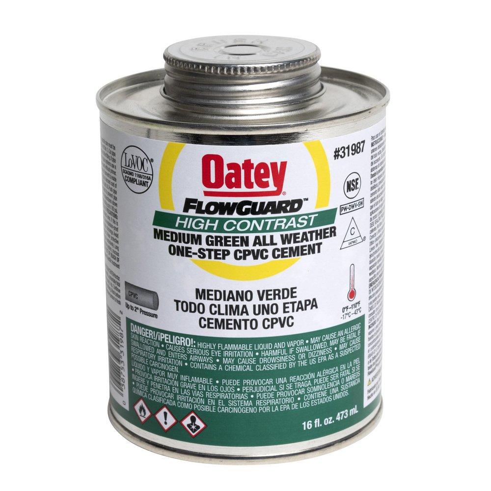 OATEY Oatey 31987 FlowGuard 16 oz Fast Set Plastic Green Pipe Cement