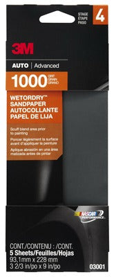 3M 3M Company 3001 Wet or Dry Sandpaper 1000 Grit 5 Pack