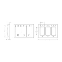 MULBERRY METAL PRODUCTS Mulberry 30473 3-Gang self-closing GFI duplex receptacle cover (3-gang)
