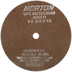 NORTON Norton 66253043014 Aluminum Oxide Cutoff Wheel 8 in 60 Grit