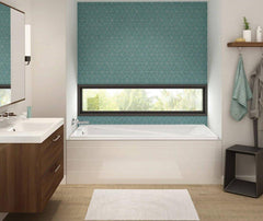 MAAX MAAX 106170-000-001-000 Exhibit 59-7/8 x 36 in. Soaker Drop-In Bathtub with End Drain