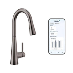 MOEN Moen 7864EVBLS Sleek Single Handle Pull Down Touchless Kitchen Faucet with Voice Activation